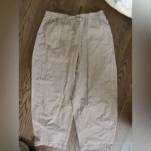Abercrombie brown gingham pants size medium